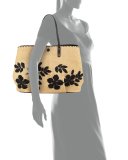 Kerrington Straw Square Tote Bag, Natural