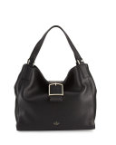 healy lane jayne leather shoulder bag, black