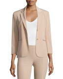 Nopman Two-Button Short Jacket, Amber Beige