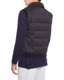 Cashmere Three-Button Knit Jacket, Blue