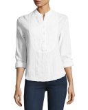 Gauze Tuxedo Shirt, White