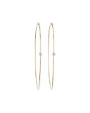 Large Magic Diamond Hoops, Yellow Gold
