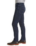 Five-Pocket Stretch-Cotton Denim Jeans, Medium Indigo