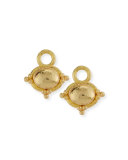 Horizontal 19K Dome Earring Pendants