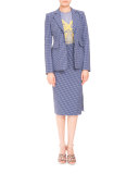 Sonora Lace-Overlay Blouse, Lemon