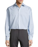 Geometric-Print Dress Shirt, Navy