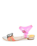 Ellen Wifey For Lifey Speech Bubble Sandal, Pink/Orange