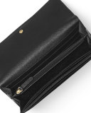 Jet Set Travel Flat Trifold Wallet, Black