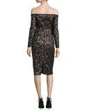 Off-the-Shoulder Lace Cocktail Dress, Thrilling Daisies