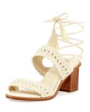 Moxie Crochet Tassel Sandal, Ivory
