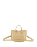 Classic City Golden Small Arena Satchel Bag, Beige