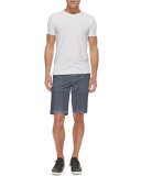 Griffin Flat-Front Shorts, Blue 