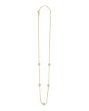 18k Gold Necklace with 5 Pave Diamond Stations