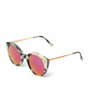 Palm Beach Mirrored Sunglasses, Horn/Pink