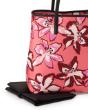 harmony floral nylon baby bag, surprise coral/multi