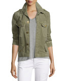 The Slanted-Pocket Military Jacket, Army Green