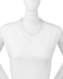 Silver Glamazon Elongated Oval Link Toggle Necklace, 18"