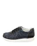 Alison Glitter Sneaker, Black