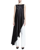 High-Rise Wide-Leg Pants, White