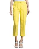 Cropped Skinny Needle Pants, Citrine