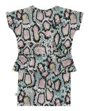 Christina Rattlesnake Peplum Dress, Multicolor, Size 3-12