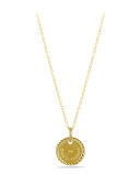 "C" Pendant with Diamonds in Gold on Chain