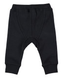 Stan Cotton-Blend Drawstring Sweatpants, Black, Size 12-24 Months