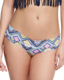 Fressia Geometric-Print Banded Swim Bottom