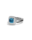 Petite Albion Ring with Hampton Blue Topaz and Diamonds