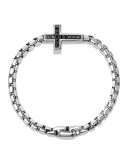 Pavé Cross Bracelet with Black Diamonds