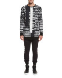 Curved-Leg Track Pants, Black