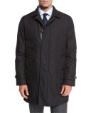 Single-Breasted Macintosh Jacket, Black