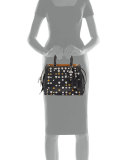 Rogue 25 Studded Leather Shoulder Bag, Black