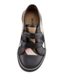 Check Double-Strap Sneaker, Toddler Sizes