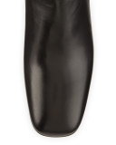 Square-Toe Ankle Boot, Nero