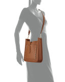 Unlined Leather Feed Bag, Almond
