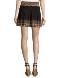 Lilith Embroidered Miniskirt