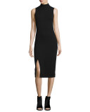 Cashmere Sleeveless Turtleneck Dress