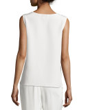 Long Silk Crepe Tank