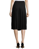 Pleated Knee-Length Skirt 