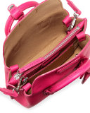 Milla X-Mini Leather Tote Bag, Beetroot Pink