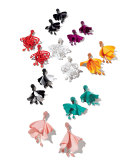 Large Lace Impatiens Flower Drop Earrings