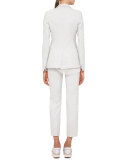 Franca Techno Stretch Ankle Pants, Silver