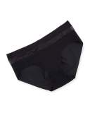 Chic Mesh-Panel Bikini Briefs, Black