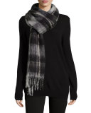 Blanket Plaid Knit Scarf