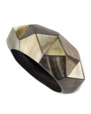 Pyramid Mother-of-Pearl Bangle