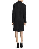 The Long Slash Pocket Cardigan, Black