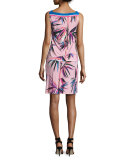 Printed Sleeveless V-Neck Top, Pink/Multi