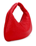 Veneta Intrecciato Large Hobo Bag, Red