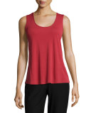 Silk-Jersey Tank Top, Red Saffron